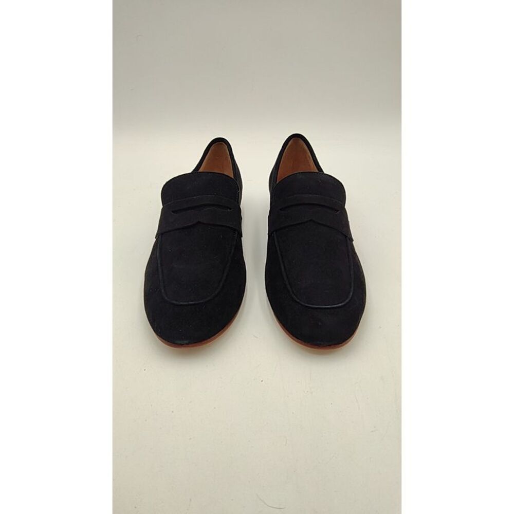 Quince Black Suede Penny Loafers